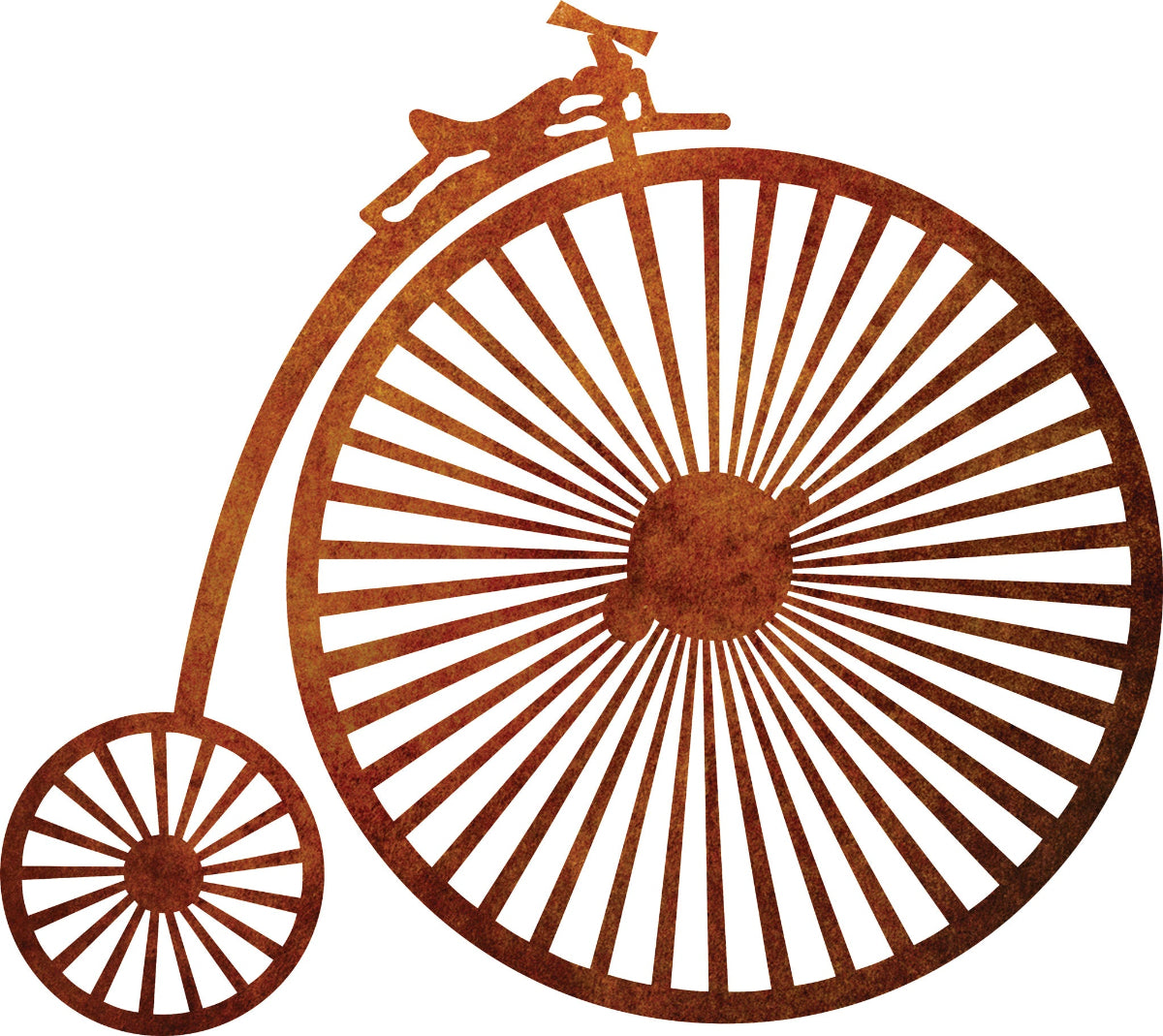 Corten Steel Penny Farthing - Metal Wall Art