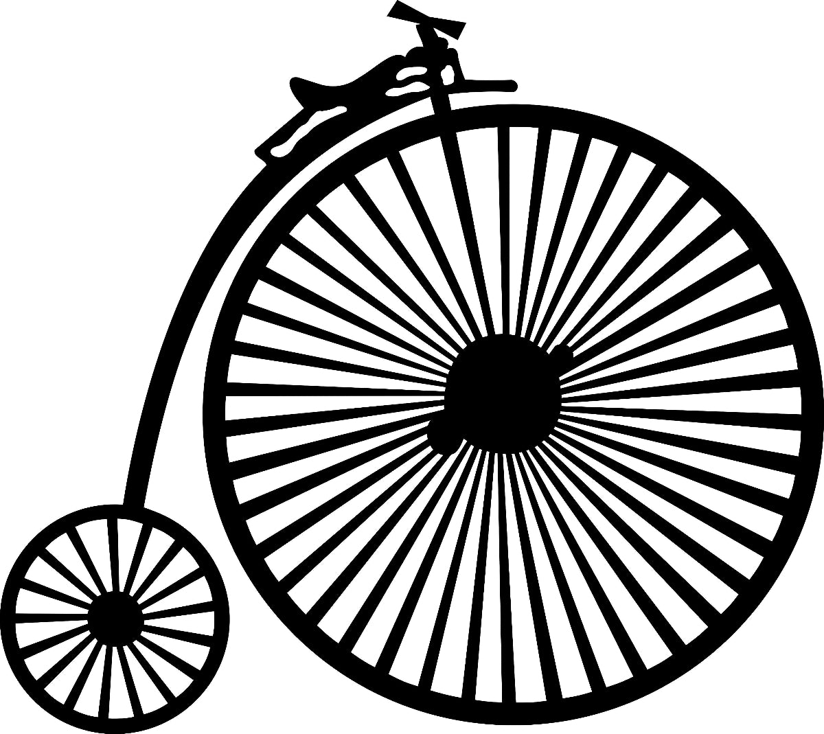 Corten Steel Penny Farthing - Metal Wall Art