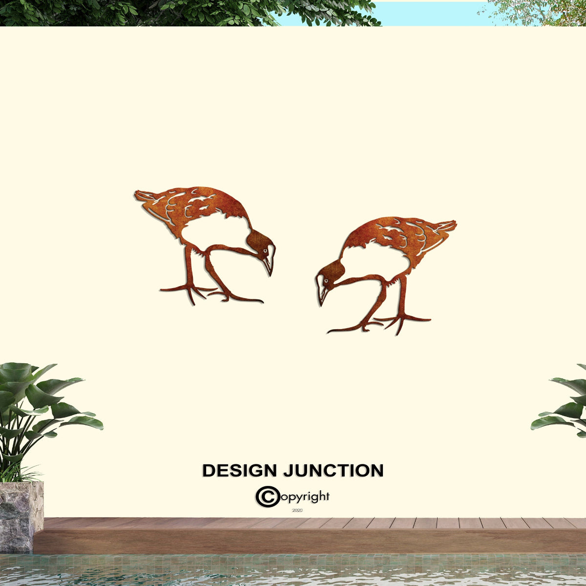 Corten Steel Metal Bird - Pukeko