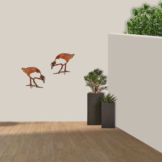 Corten Steel Metal Bird - Pukeko