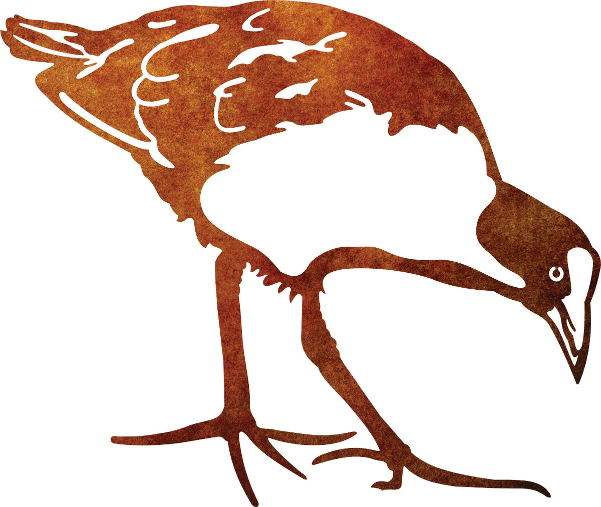 Corten Steel Metal Bird - Pukeko