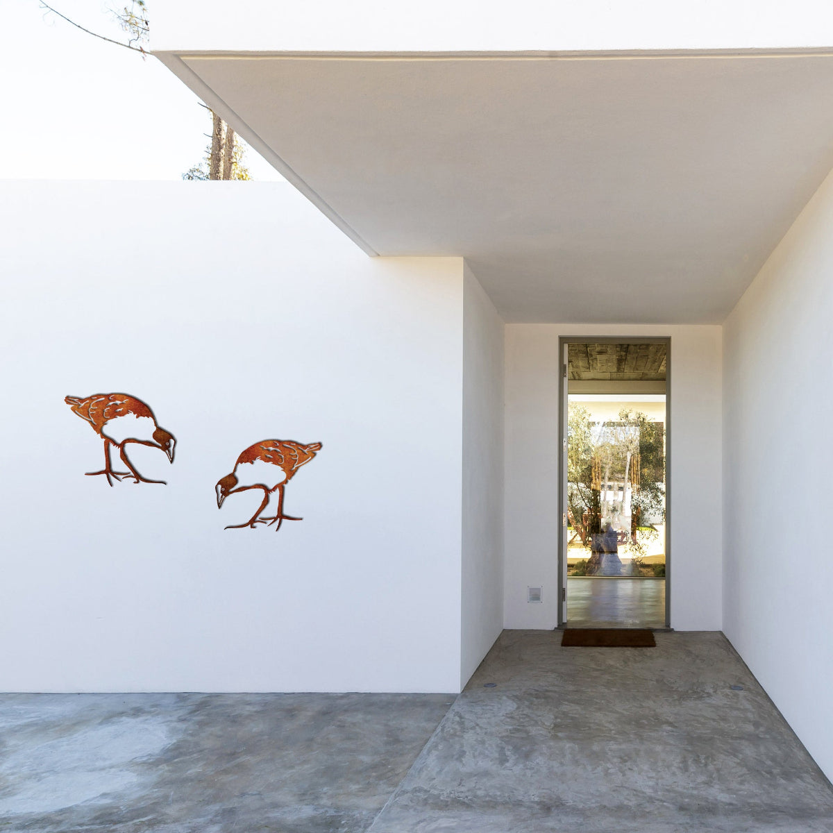 Corten Steel Metal Bird - Pukeko