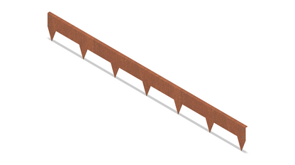 100 mm TerraEdge Rigid Corten Steel Garden Edging