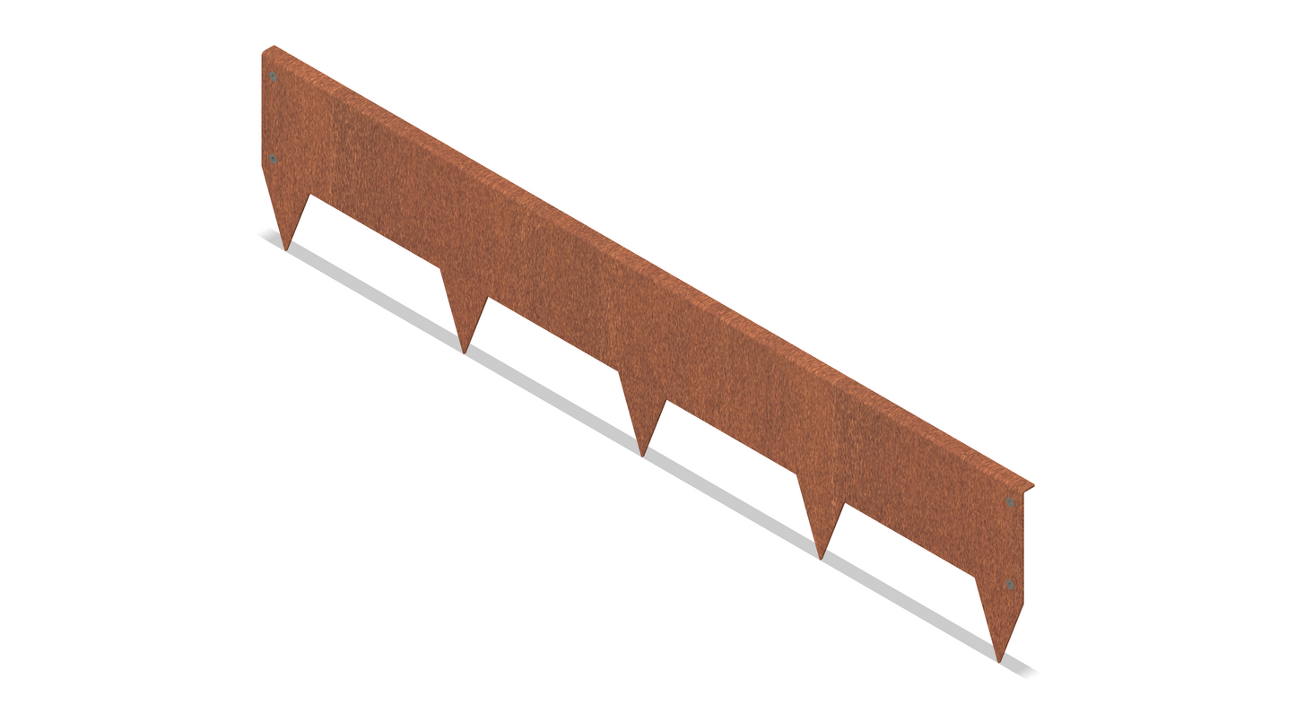 150 mm TerraEdge Rigid Corten Steel Garden Edging