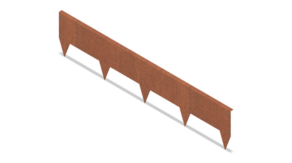 150 mm TerraEdge Rigid Corten Steel Garden Edging