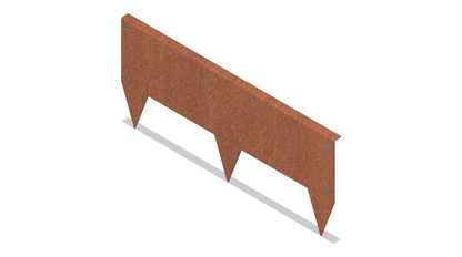 150 mm TerraEdge Rigid Corten Steel Garden Edging
