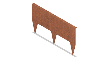 200 mm TerraEdge Rigid Corten Steel Garden Edging