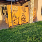 Laser Cut Garden Metal Art - Pohutukawa Panel Set"