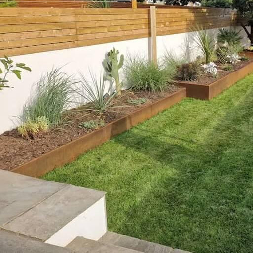 150 mm TerraEdge Rigid Corten Steel Garden Edging