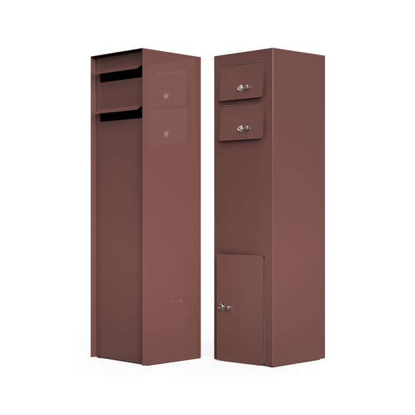 "SONI" Double Slot Tower Type Free Standing Letterbox