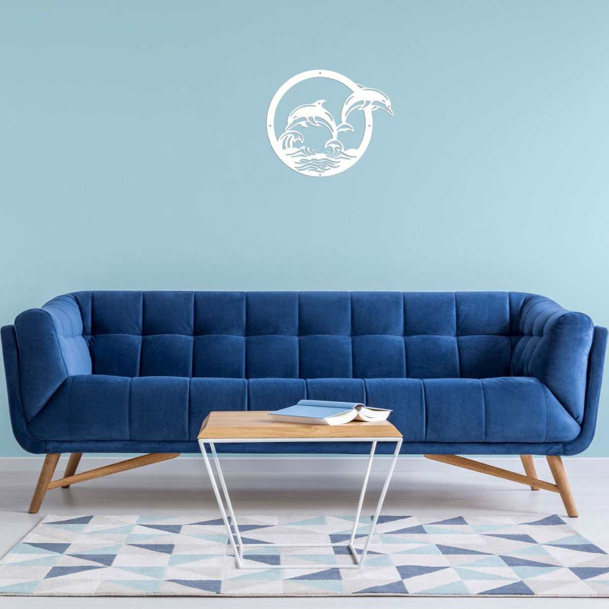 Splashing-Dolphins-Pearl-White Wall Art