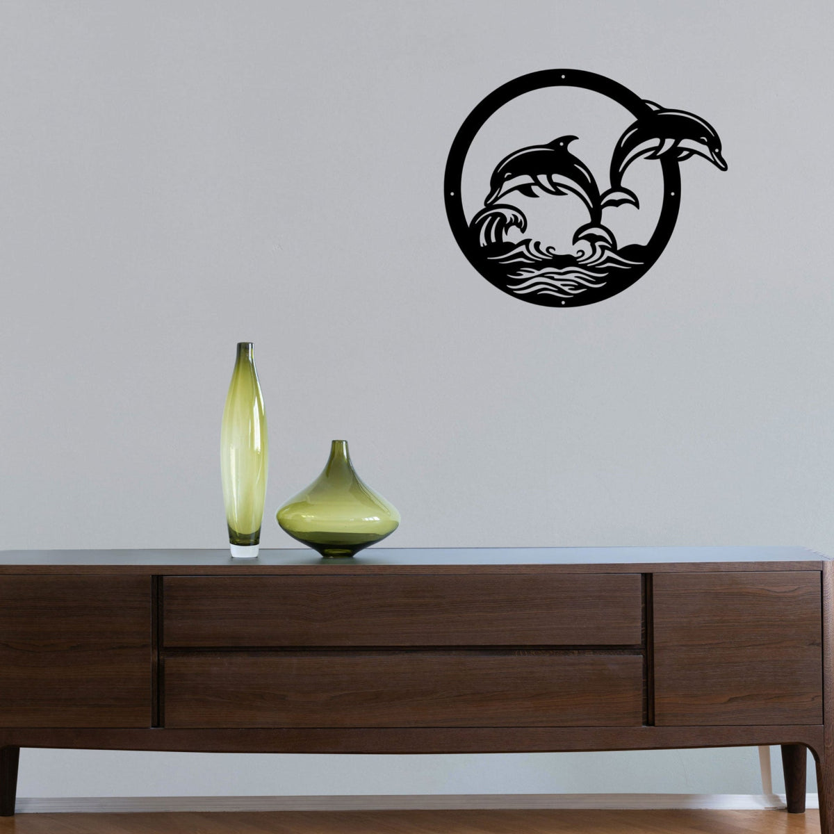 Splashing-Dolphins_Matt_Black_Wall_Art