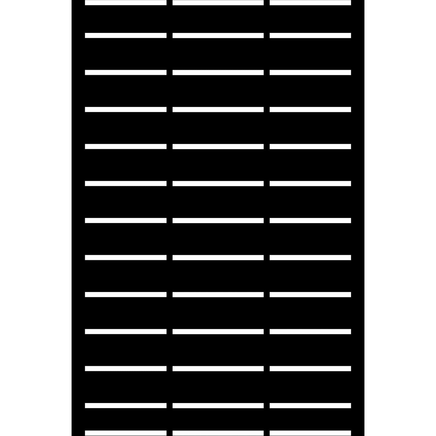 Decorative Laser Cut Fence Panel  - Half Rectangle Jali with Straight Lines