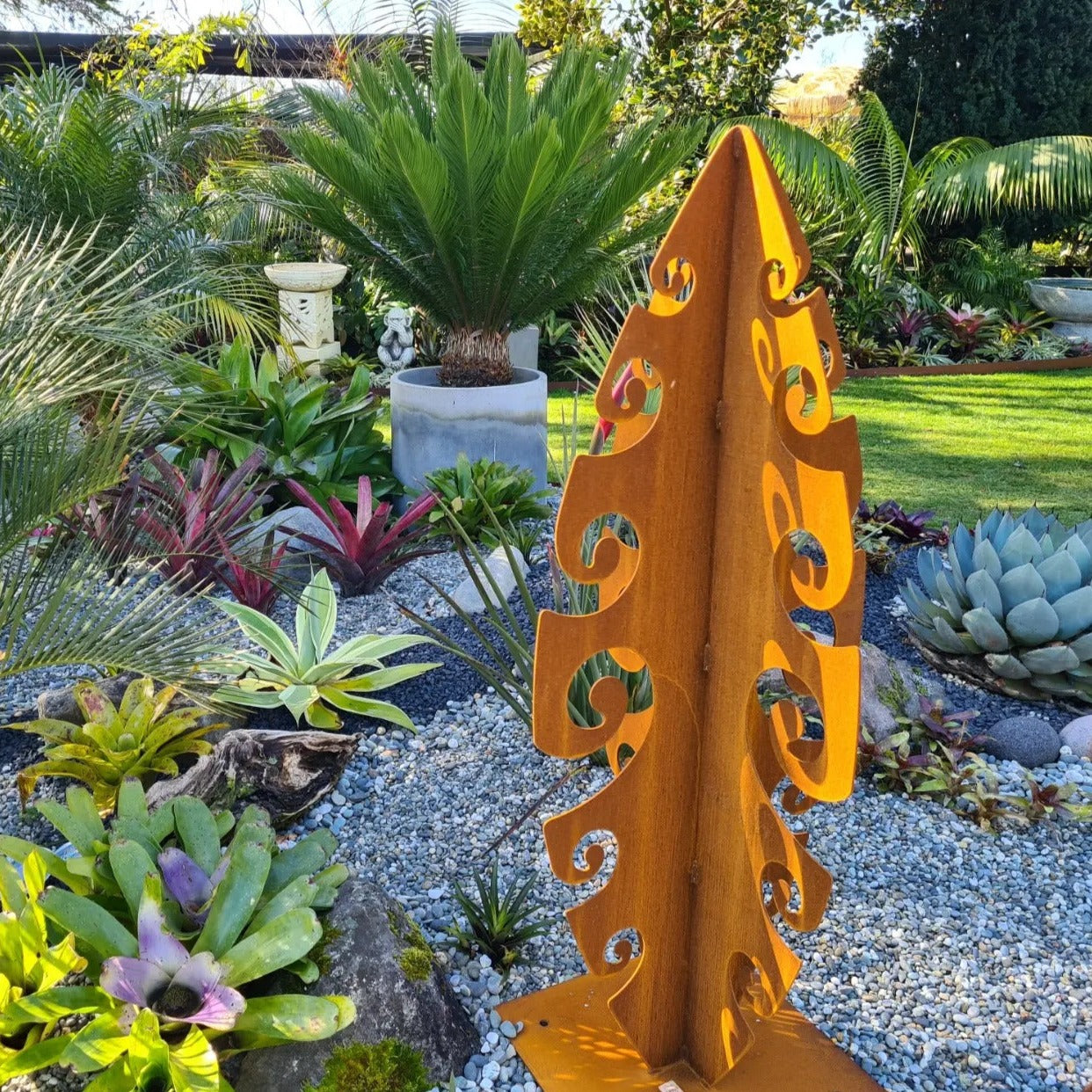 Surf Symphony - Outdoor Metal Art. Corten Steel Garden Sculpture
