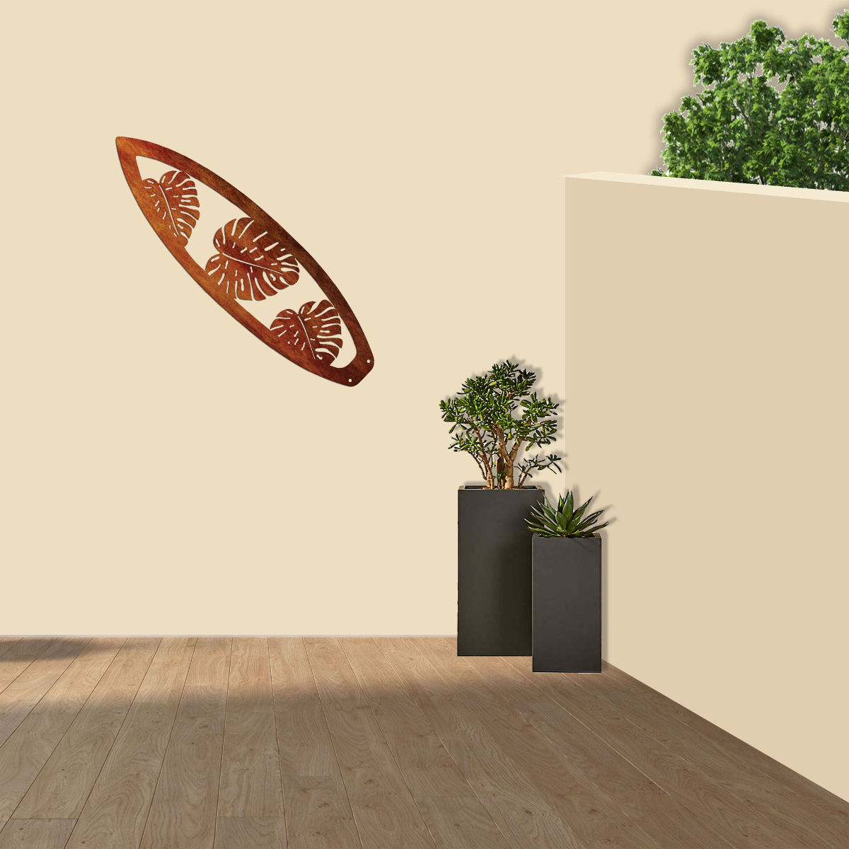 Outdoor Decorative Shield - Monstera