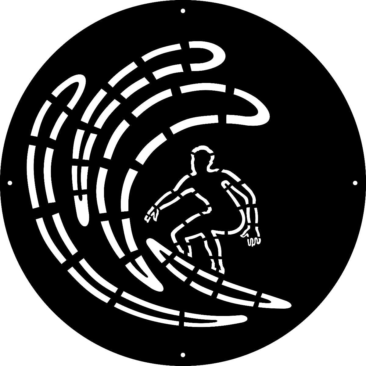 Surfing Black Wall art
