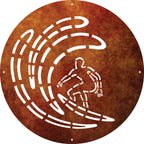 Surfing Corten Wall art