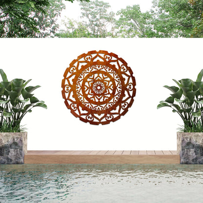 Surya Mandala  - Laser Cut Metal Wall Feature