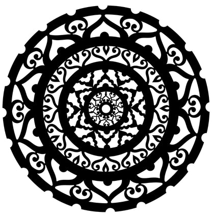 Surya Mandala  - Laser Cut Corten Steel Wall Art