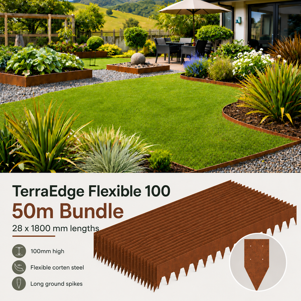 TerraEdge Flexible - Project Pack - 100mm high - 50 metres