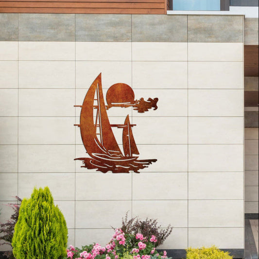 "The Boat" - Corten Steel Wall Art