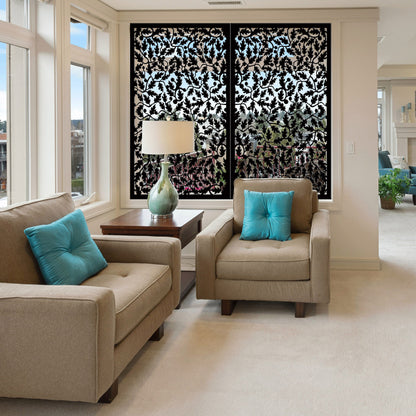Decorative Laser Cut Privacy Screen -The Flame Vine