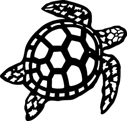 The Sea Turtle Black wall Art