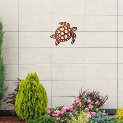 The Sea Turtle Corten Steel wall Art