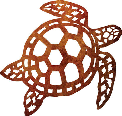 The Sea Turtle Corten wall Art