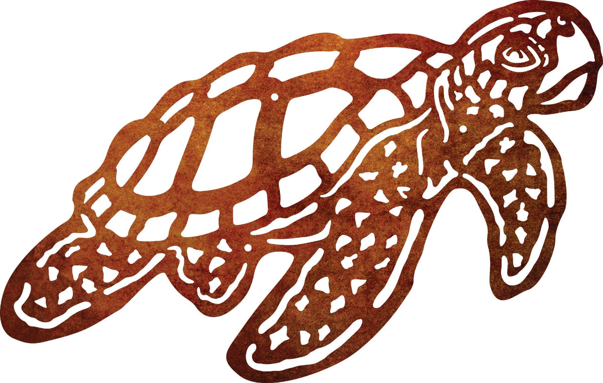 Turtle Tide Corten Wall Art