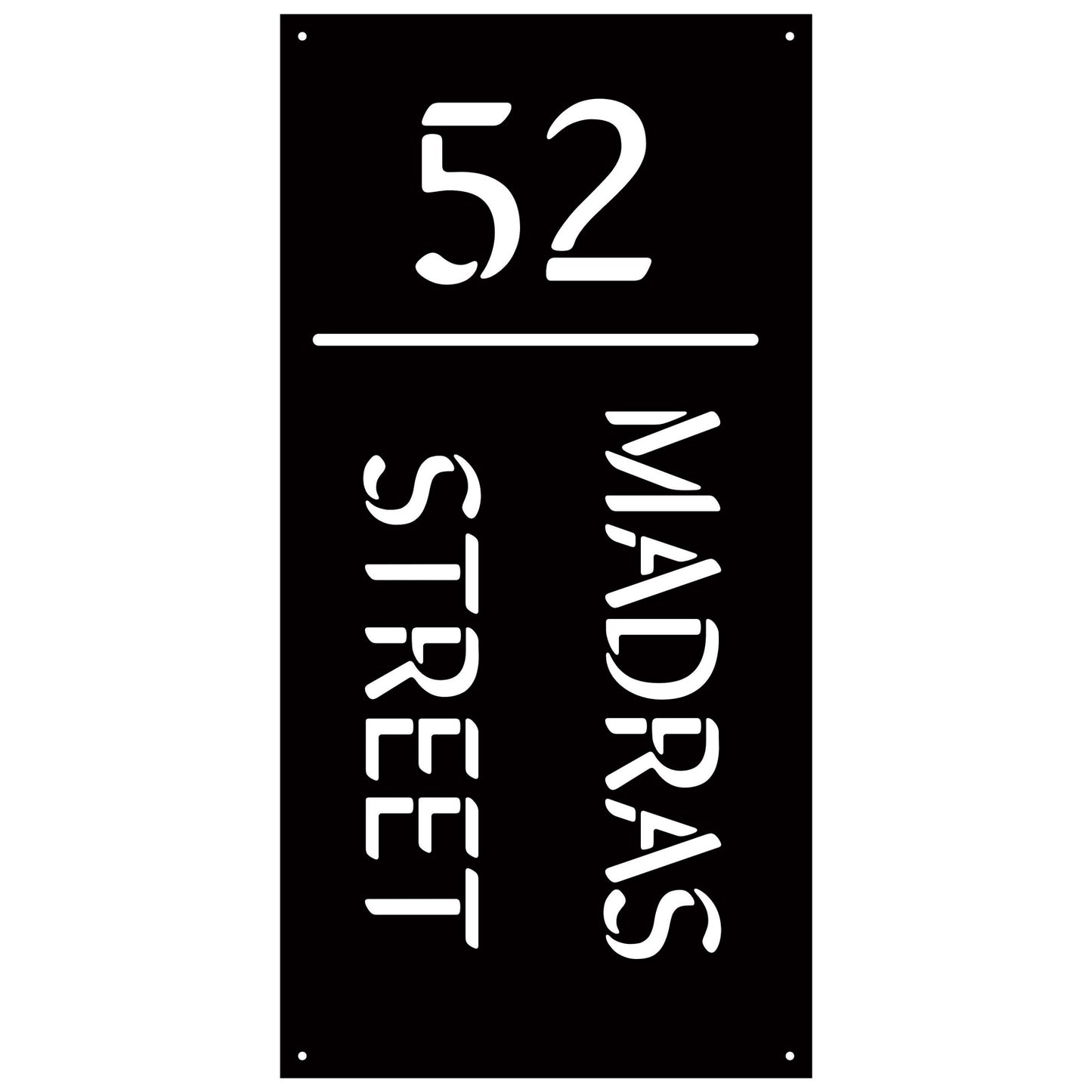 Create Your House Address Sign Plate - 60 x 30 cm V&H