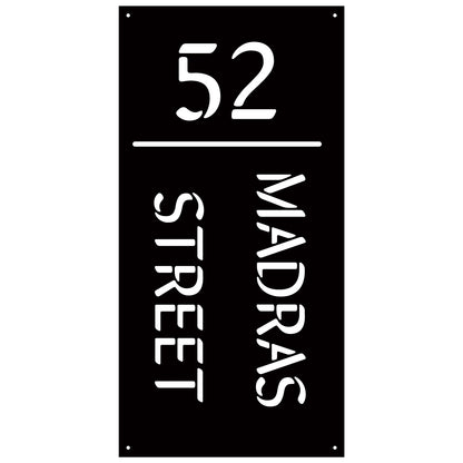 Create Your House Address Sign Plate - 60 x 30 cm V&H