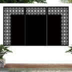 Corten Steel Or Aluminium Fence Panel / Balustrade - Vertical Square Trim