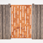 Garden Gates  - Vertical Lines I Corten Steel Or Powder Coated Aluminium