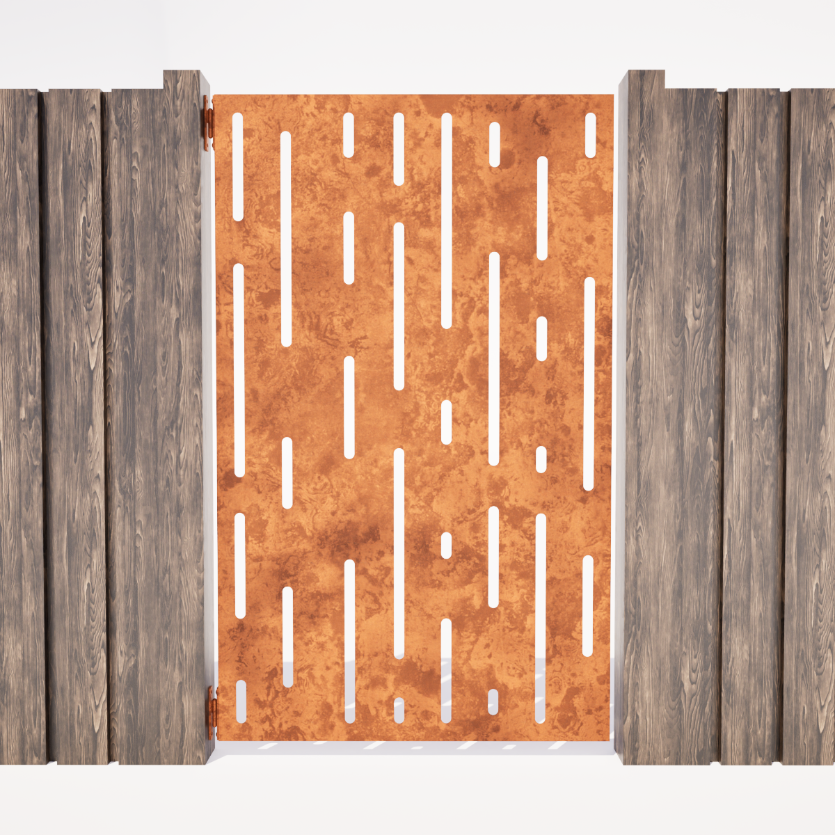 Garden Gates  - Vertical Lines I Corten Steel Or Powder Coated Aluminium