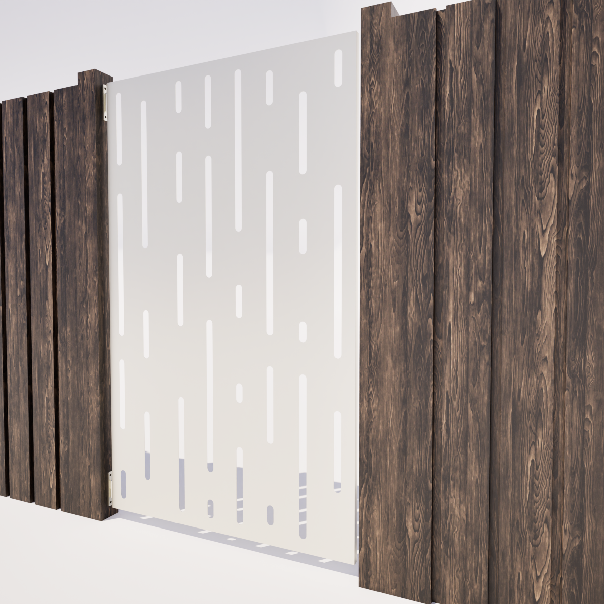 Garden Gates  - Vertical Lines I Corten Steel Or Powder Coated Aluminium