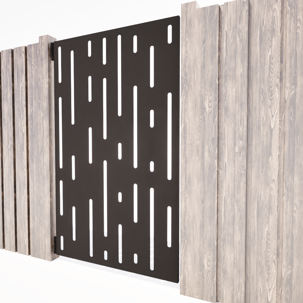 Garden Gates  - Vertical Lines I Corten Steel Or Powder Coated Aluminium
