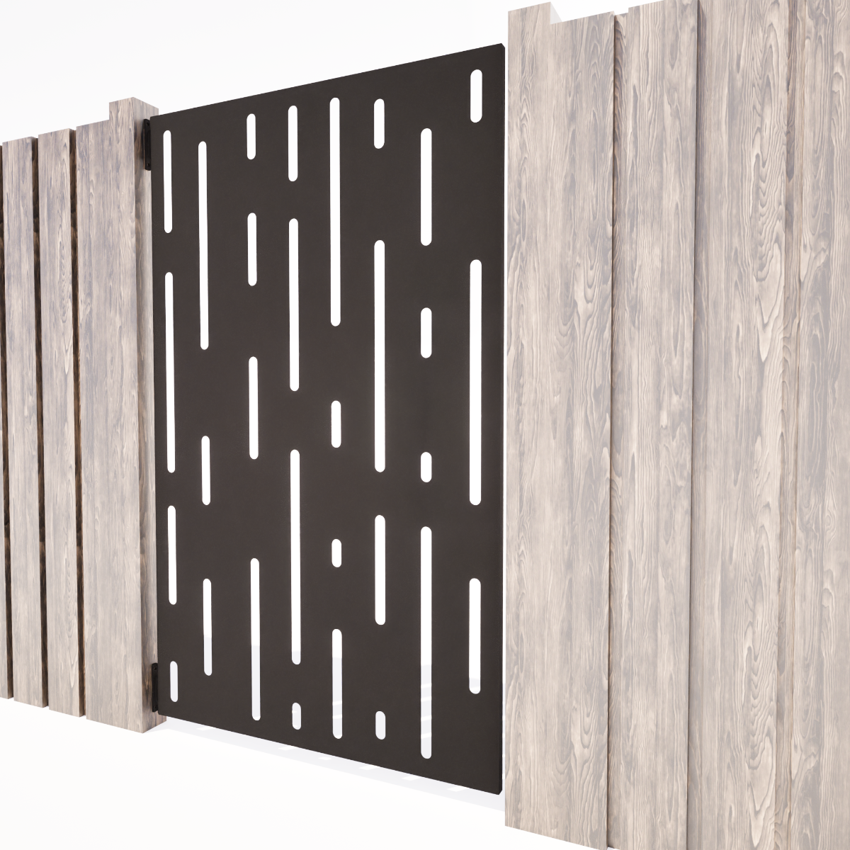 Garden Gates  - Vertical Lines I Corten Steel Or Powder Coated Aluminium