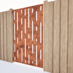 Garden Gates  - Vertical Lines I Corten Steel Or Powder Coated Aluminium