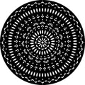 black laser cut wall art Mandala