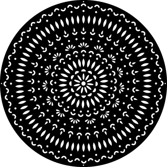 black laser cut wall art Mandala