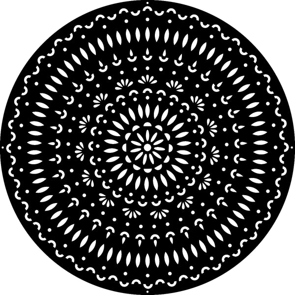 black laser cut wall art Mandala