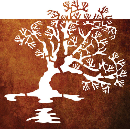 Lake Wanaka Tree - Corten Steel Wall art