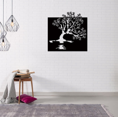 Lake Wanaka Tree - Corten Steel Wall art