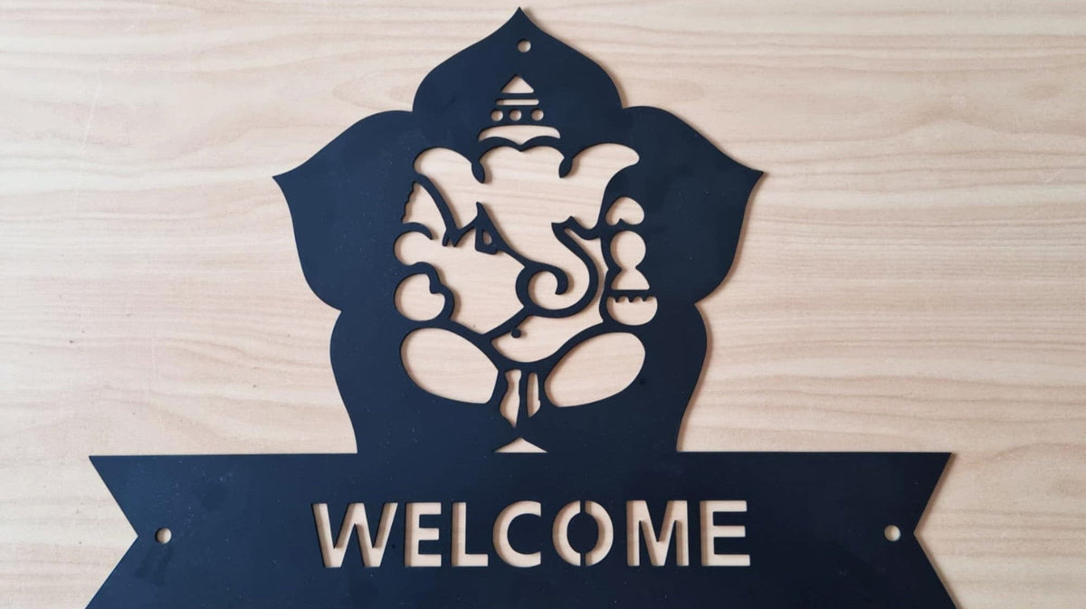 Lotus Welcome Ganesha Monogram -  ** Clearance **