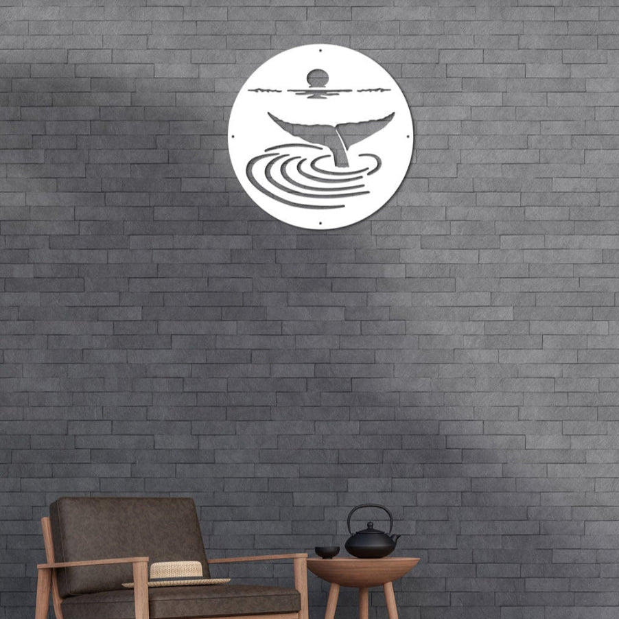 Whale-Tail-Pearl-White Wall Art