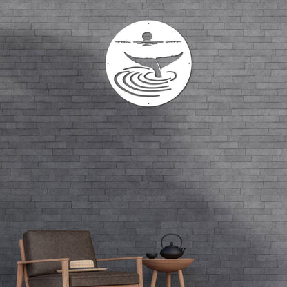 Whale-Tail-Pearl-White Wall Art