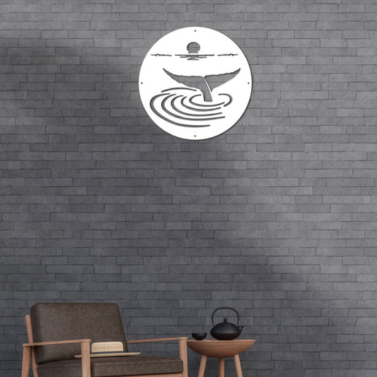 Whale-Tail-Pearl-White Wall Art