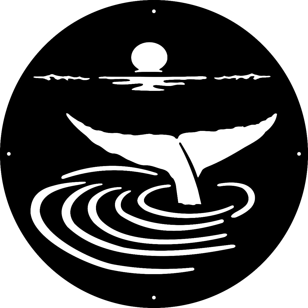 Whale Tail Black Wall Art