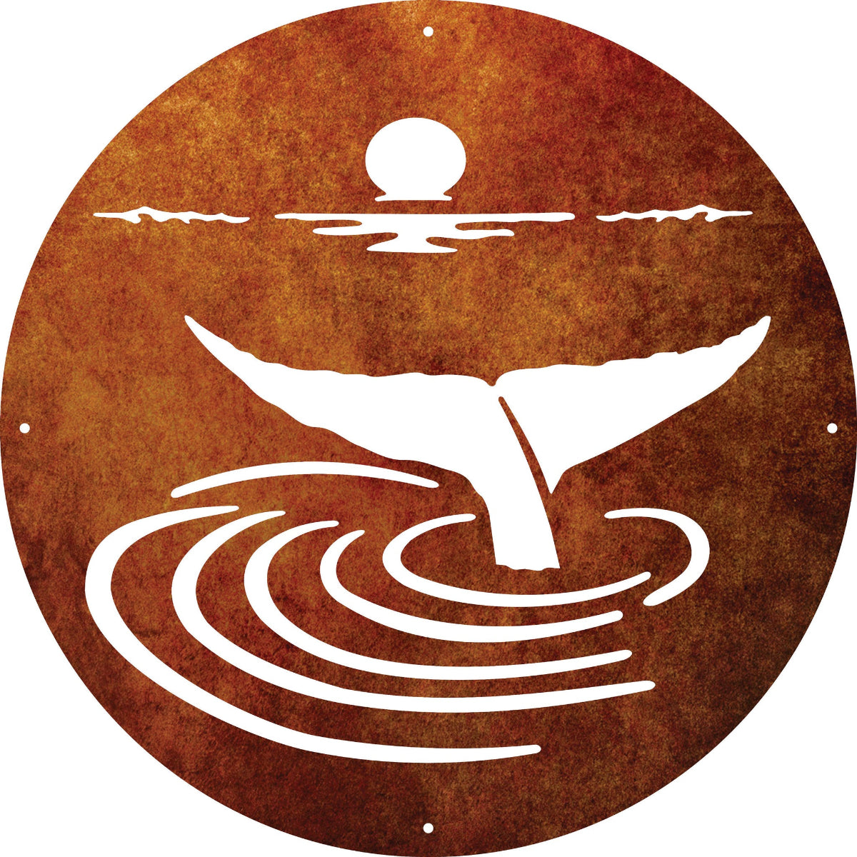 Whale Tail Corten Wall Art